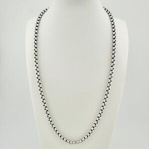 David Yurman Box Chain Necklace in Sterling Silver - 5mm - 23"